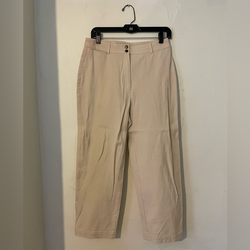 classy cream trousers